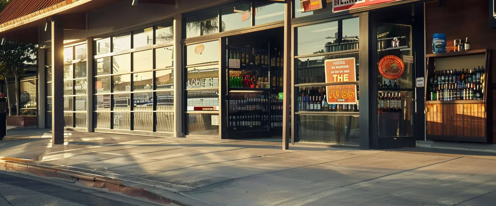 Liquor shop exterior